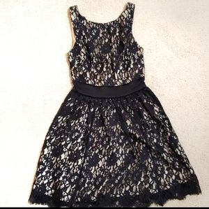 Bebe satin and lace dress